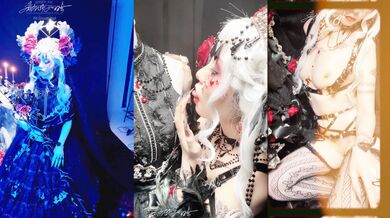 稀有露脸 高端ACG业界女神爆机少女 喵小吉 暗黑系Cos《鸦》敏感乳头变硬耸立 饱满少女阴户诱人至极 (1)